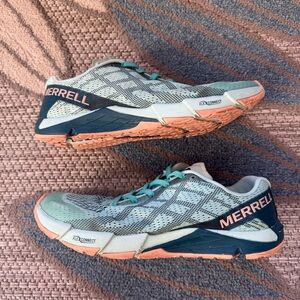 Merrell Women’s Bare Access Flex Athletic Trail Running Shoes Turquoise Size 7.5